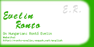 evelin ronto business card